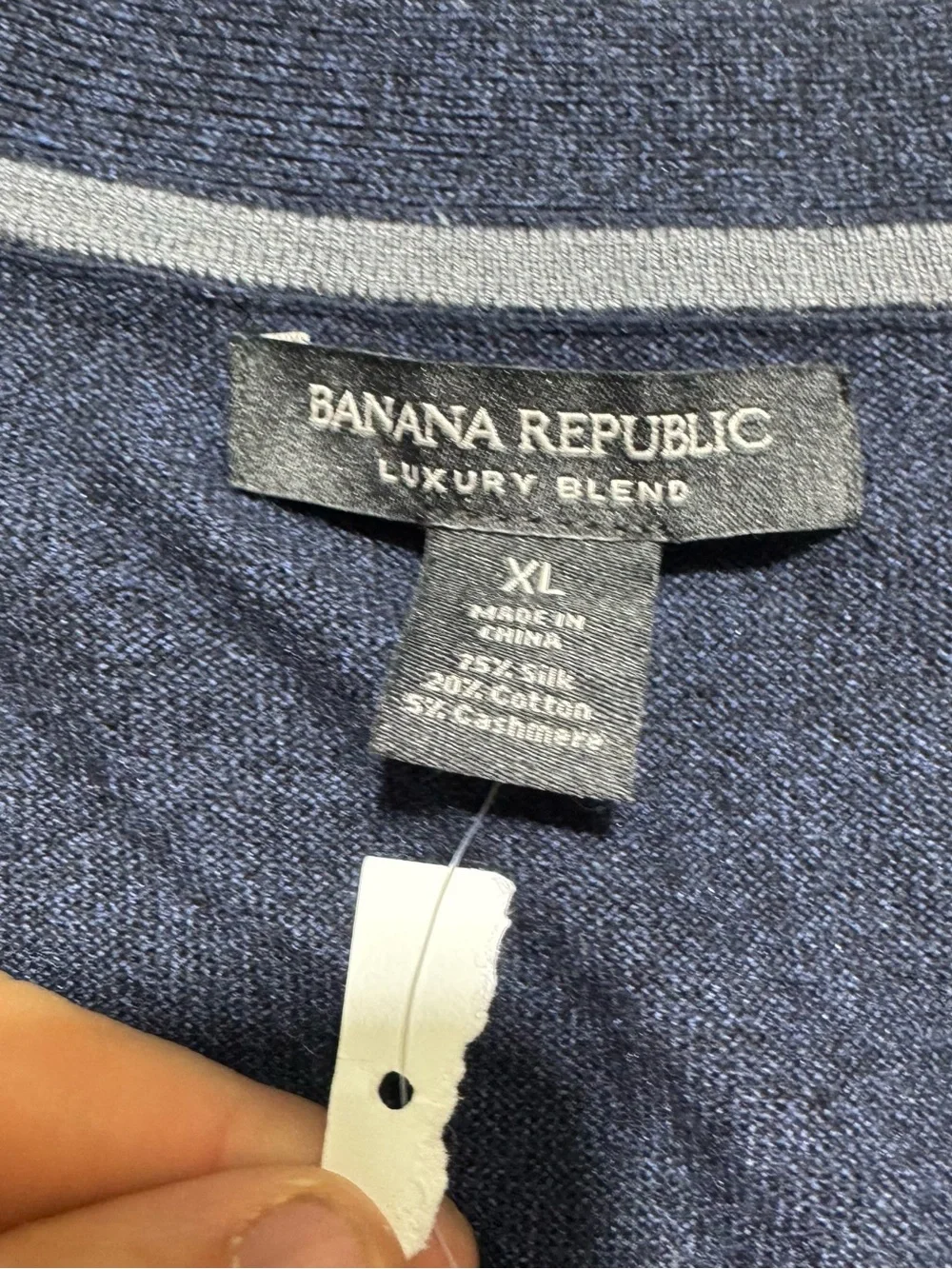 Banana Republic Sweater Mens XL Luxury Blend Silk Cashmere Cardigan Button Up
